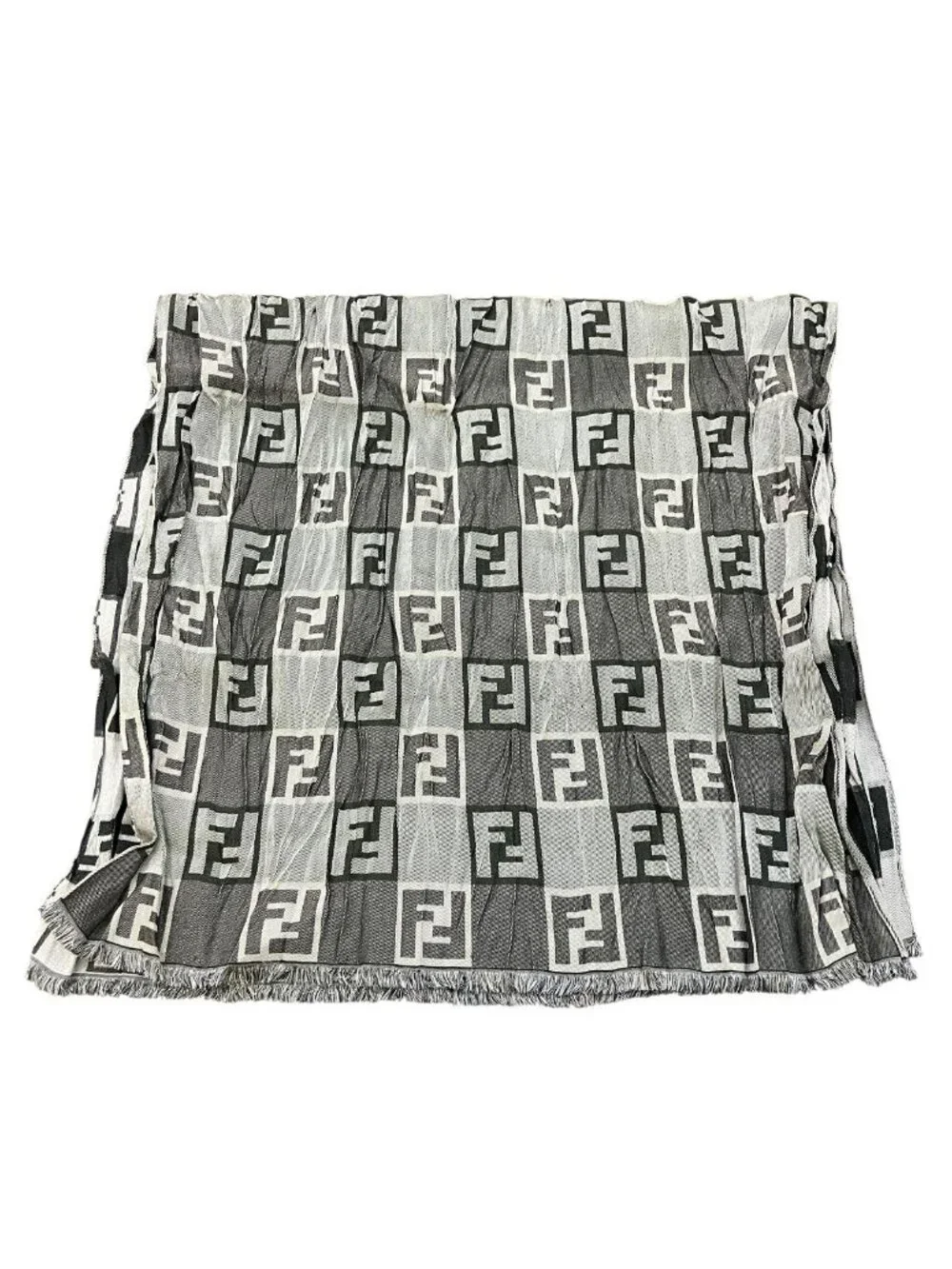 Fendi Shawl Wool Silk Scarf